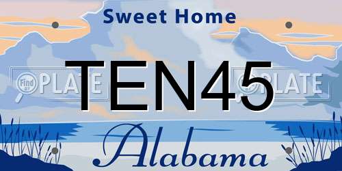 TEN45 Alabama License Plate