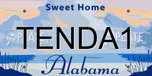 TENDA1 Alabama License Plate