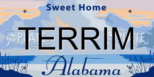 TERRIM Alabama License Plate