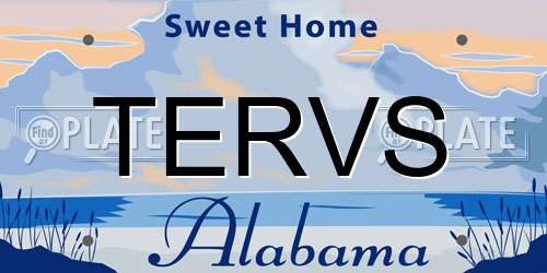 TERVS Alabama License Plate