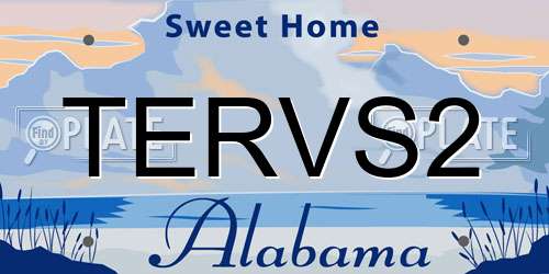 TERVS2 Alabama License Plate