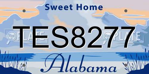 TES8277 Alabama License Plate