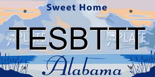 TESBTTT Alabama License Plate