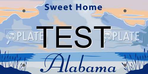TEST Alabama License Plate