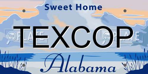 TEXCOP Alabama License Plate
