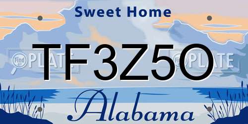 TF3Z5O Alabama License Plate