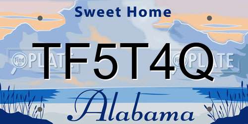 TF5T4Q Alabama License Plate