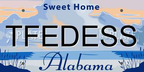 TFEDESS Alabama License Plate