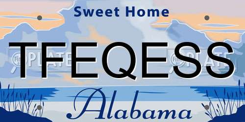 TFEQESS Alabama License Plate