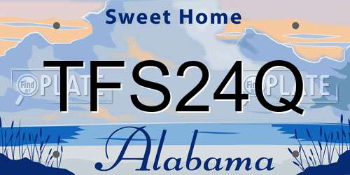 TFS24Q Alabama License Plate
