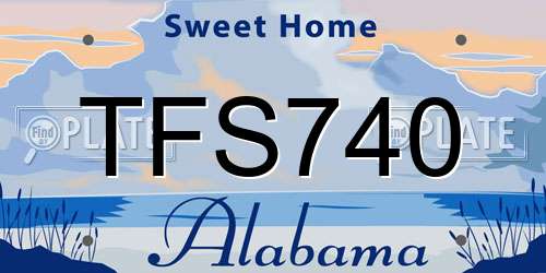 TFS740 Alabama License Plate