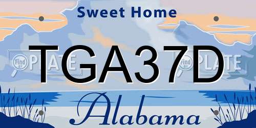 TGA37D Alabama License Plate