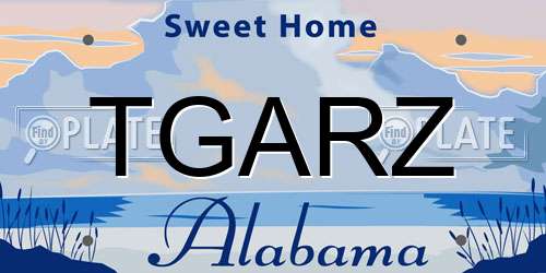 TGARZ Alabama License Plate
