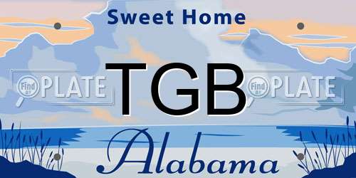 TGB Alabama License Plate