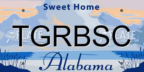 TGRBSC Alabama License Plate
