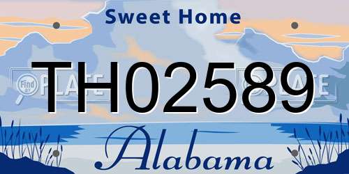 TH02589 Alabama License Plate
