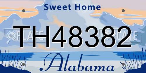TH48382 Alabama License Plate