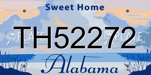 TH52272 Alabama License Plate