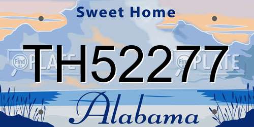 TH52277 Alabama License Plate