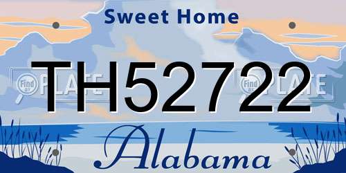 TH52722 Alabama License Plate