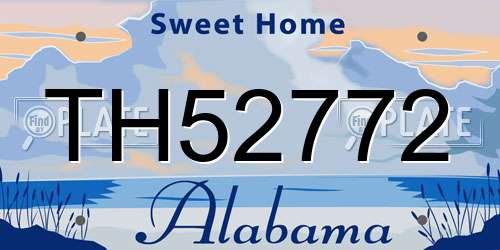 TH52772 Alabama License Plate