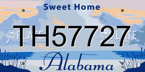 TH57727 Alabama License Plate