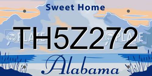TH5Z272 Alabama License Plate