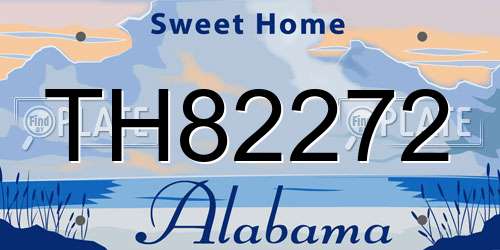 TH82272 Alabama License Plate