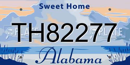 TH82277 Alabama License Plate