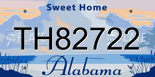 TH82722 Alabama License Plate