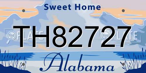 TH82727 Alabama License Plate