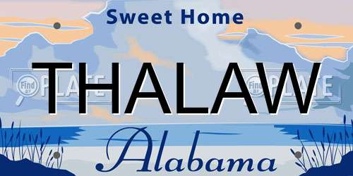 THALAW Alabama License Plate