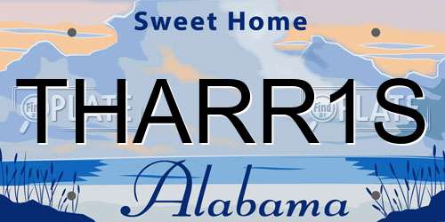 THARR1S Alabama License Plate
