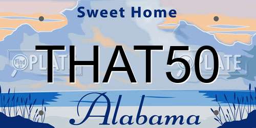 THAT50 Alabama License Plate