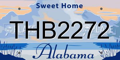 THB2272 Alabama License Plate