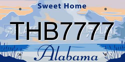 THB7777 Alabama License Plate