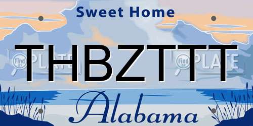 THBZTTT Alabama License Plate