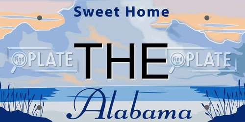 THE Alabama License Plate