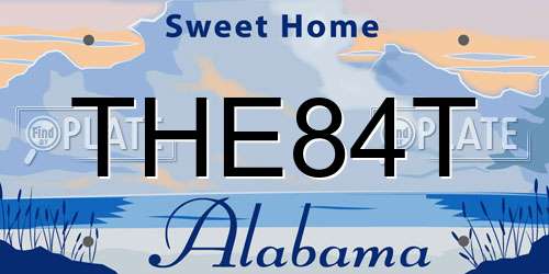 THE84T Alabama License Plate