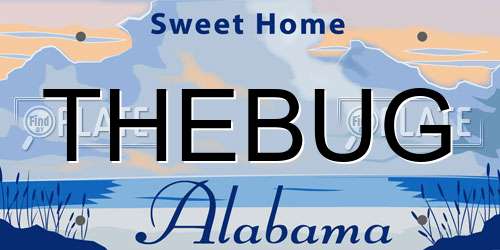 THEBUG Alabama License Plate