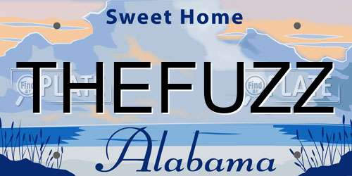 THEFUZZ Alabama License Plate