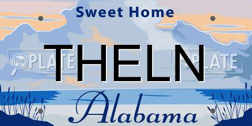 THELN Alabama License Plate