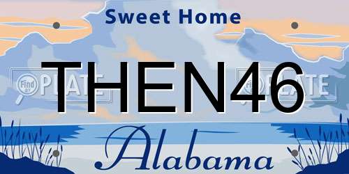 THEN46 Alabama License Plate