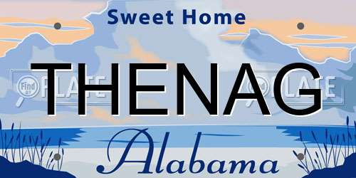 THENAG Alabama License Plate