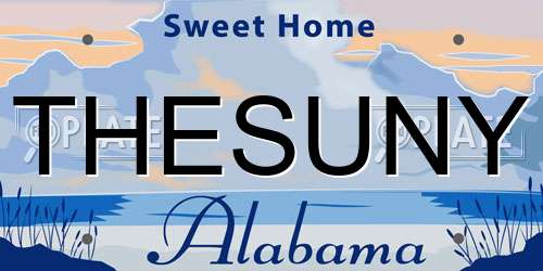 THESUNY Alabama License Plate