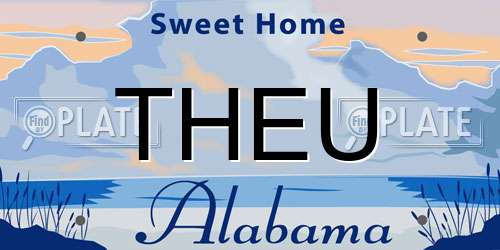 THEU Alabama License Plate