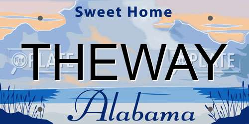 THEWAY Alabama License Plate