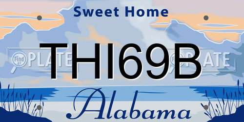 THI69B Alabama License Plate