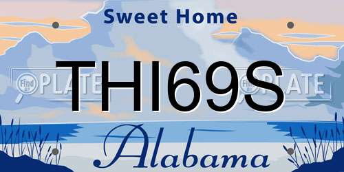 THI69S Alabama License Plate