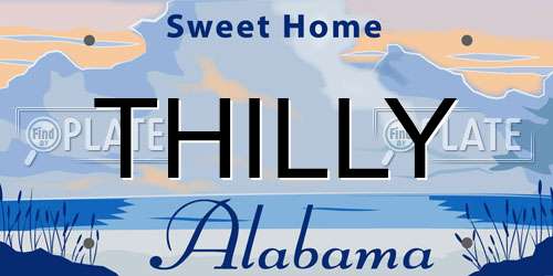 THILLY Alabama License Plate